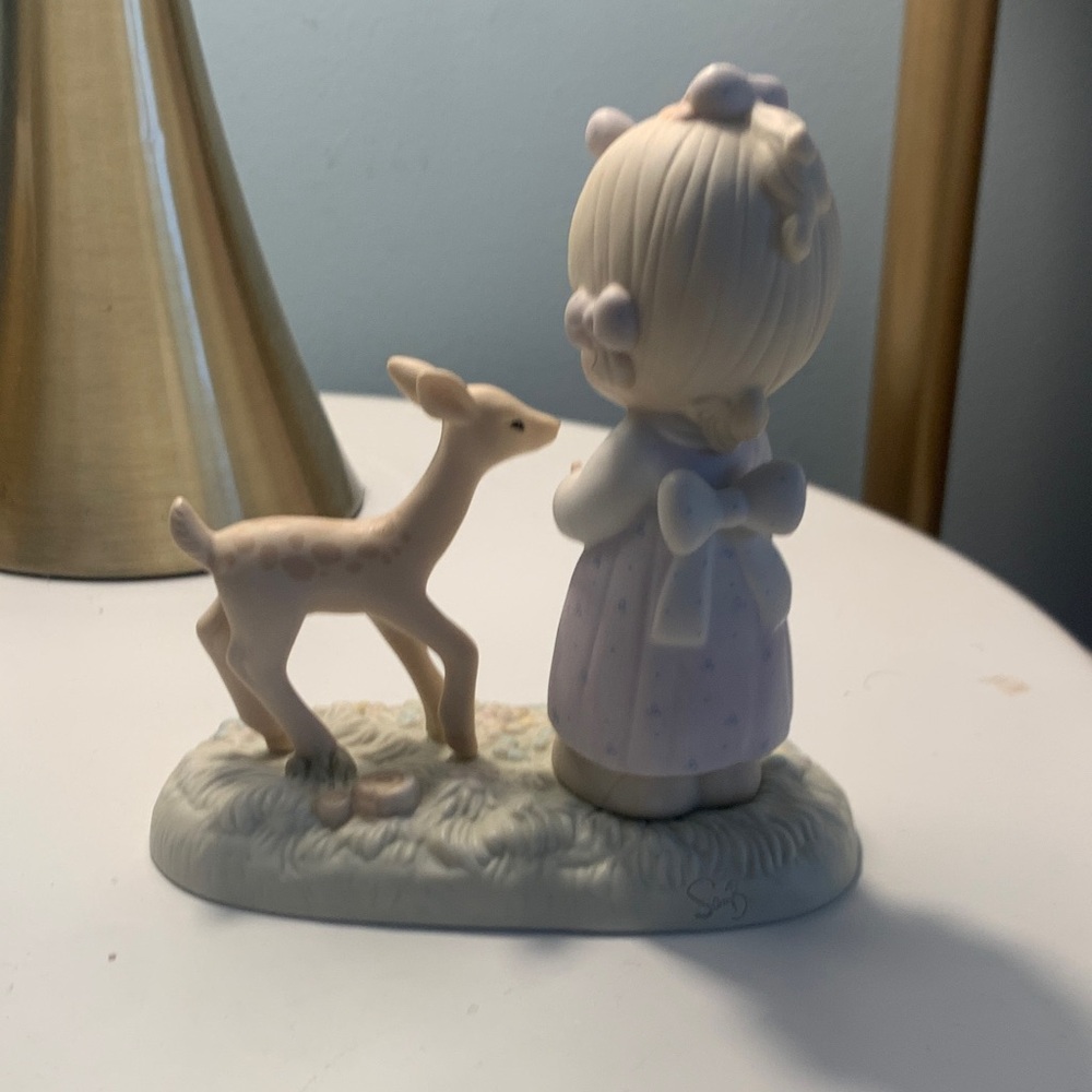 Precious Moments Porcelain Figurine with Girl and Deer. To My Deer Friend - Picture 3 of 6